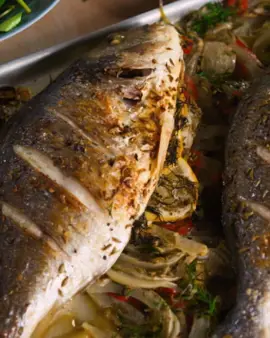 ROASTED SEA BREAM WITH FENNEL AND CHILLI