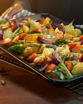 Oven-roasted vegetables